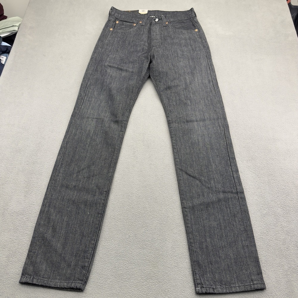 Levis 501 '93 Straight Jeans Mens 29x34 Dark Gray Stretch Button Fly Skater - Picture 2 of 12